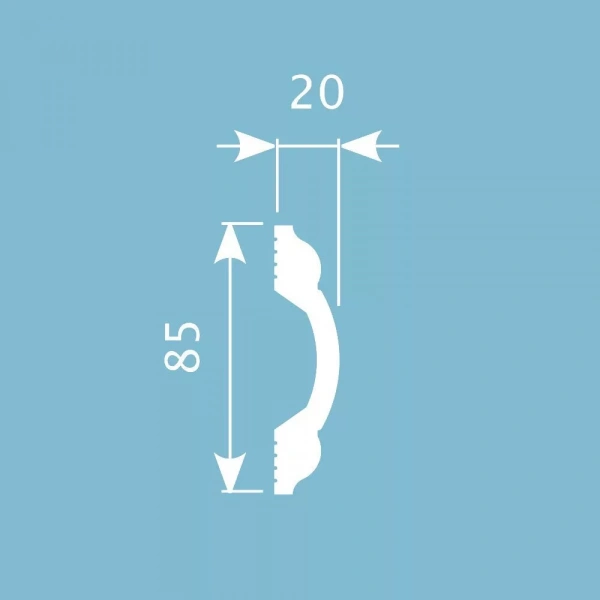 Молдинг MX019, 85х20, 2000мм, Экополимер/10