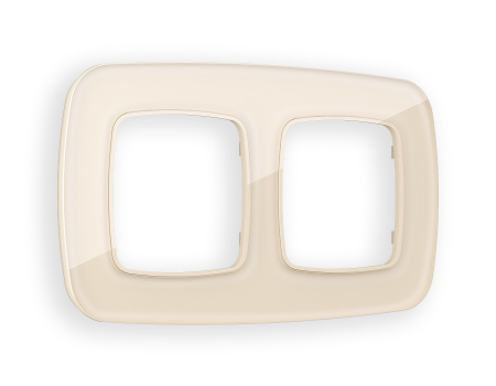 Рамка OMEGA Radian (Бежевый Стекло органическое) 2-ая OF320302