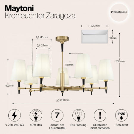 Люстра H001CL-07BS Maytoni Zaragoza