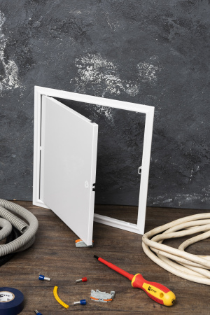 EKF Basic Люк ревизионный пластик с нажим. замком 300х300 (ШхВ внутр.)