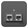 SE Blanca наруж Антрацит Розетка 2-ая компьютерная RJ45, кат.5E, изол. пластина