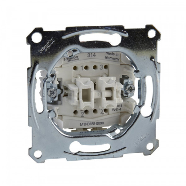 SE Merten Механизм QuickFlex Выключателя 2-клавишного кнопочного, 2НО контакта