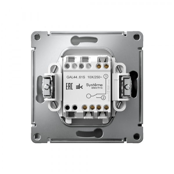 Systeme Electric ArtGallery Белый Переключатель 1-клавишный IP44, 10АХ, механизм, быстрозажим. клем.