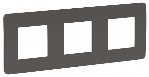 SE Unica Studio Дымчато-серая/Белая Рамка 3-ная