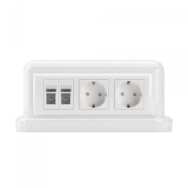 DKC Напольная башенка BUS, 12 модулей, белая