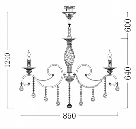 Люстра RC247-PL-10-R Maytoni Grace
