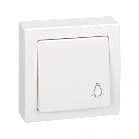 Simon 73 loft Белая Накладка на кнопочный выключатель "свет",S73Wood