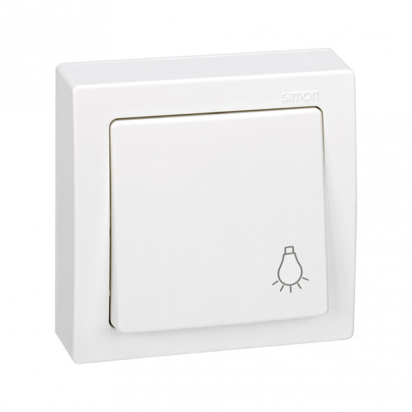Simon 73 loft Белая Накладка на кнопочный выключатель "свет",S73Wood