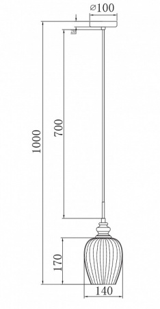 Подвесной светильник MOD044-PL-01-N Maytoni Blues