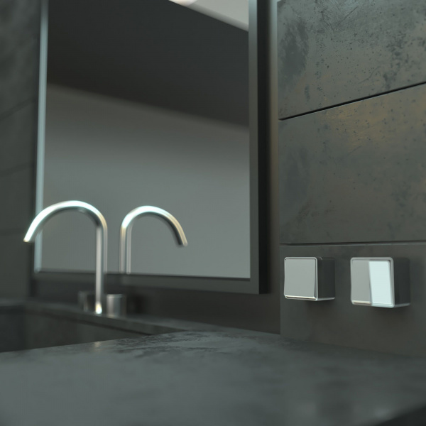 Выключатель одноклавишный влагозащищенный Gallant серебряный W5010206