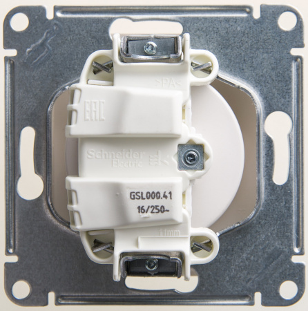 SE Glossa Перламутр Розетка б/з , 16А