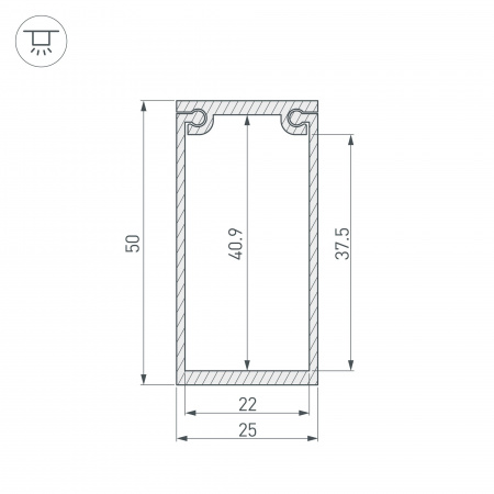 Короб потолочный для блока питания Arlight SL-Box-440 033077