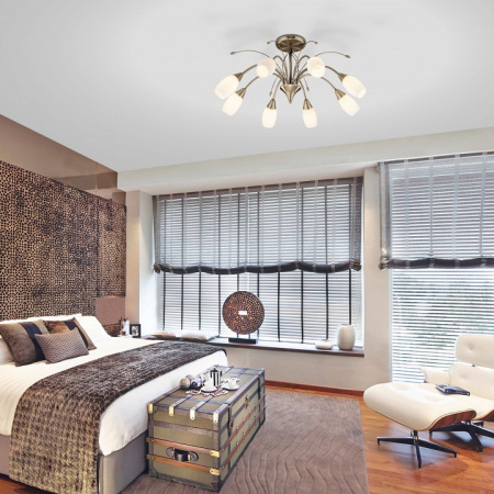 Потолочная люстра 30280/8 античная бронза Eurosvet Ginevra