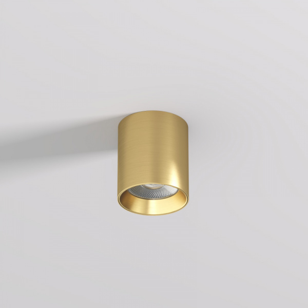 DK2610-SB Накладной светильник SHINE TUBE со светодиодом, D70*H80, IP20, 3000К, 10W, RA?90, сатинированная латунь, алюминий