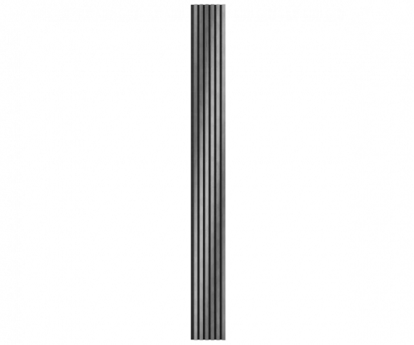 Комплект акуст.панелей, черный войлок, 3000х300х19мм, рейки ЭКОПОЛИМЕР, хром матовый/2шт