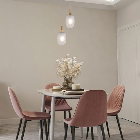 Подвесной светильник со стеклянным плафоном 50266/1 прозрачный Eurosvet Pineapple