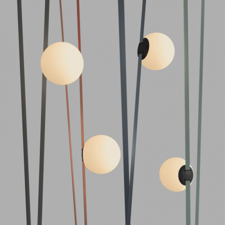 DK5553-BK Cветильник для трека-ремня Belty, серия Orb, со светодиодом, D180*H181мм, 48V DC, 10W, RA90, 120°, 3000K, IP20, белый, акрил