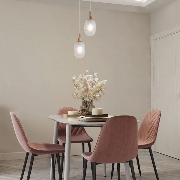 Подвесной светильник со стеклянным плафоном 50266/1 прозрачный Eurosvet Pineapple