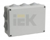 IEK Коробка КМ41244 распаячная для о/п 190х140х70 мм IP55 (RAL7035, 10 гермовводов)