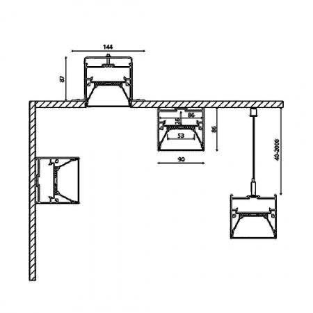 Профиль алюминиевый Lumker L.9086 003225