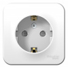 SE Blanca наруж Бел Розетка с/з со шторками, 16А, 250В