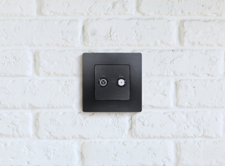 Legrand Etika Антрацит Розетка TV/SAT 2-х кабельная