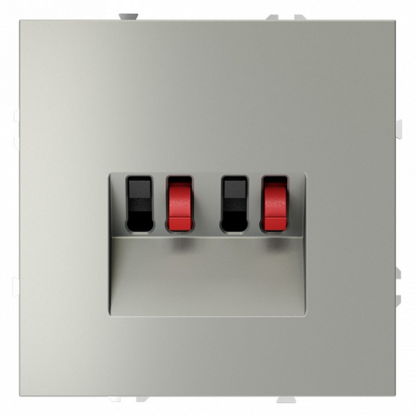 Розетка акустическая встраиваемая VOLTUM S70 4-местная, (сталь) Розетка акустическая встраиваемая VOLTUM S70 4-местная, (сталь)