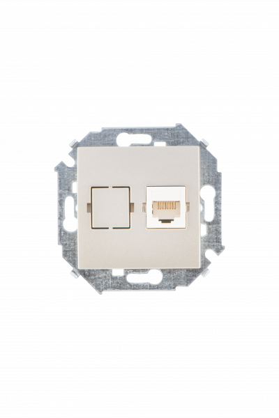 Simon 15 Шампань Розетка компьютерная 1-ая RJ45 кат.5е Simon 15 Шампань Розетка компьютерная 1-ая RJ45 кат.5е