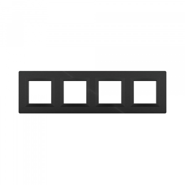 DKC Avanti Черный Алюминий Рамка 8 модулей