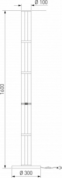 Напольный светодиодный светильник 80537/1 латунь Eurosvet Stark