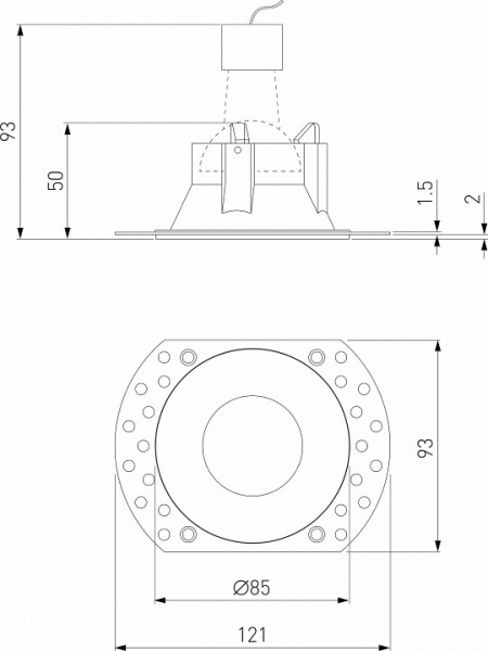 Светильник встраиваемый Renzo черный 25020/01 Elektrostandard Renzo a067528 Светильник встраиваемый Renzo черный 25020/01 Elektrostandard Renzo a067528
