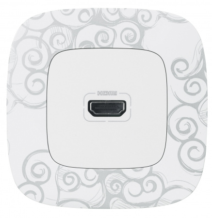 Legrand Valena ALLURE Бел Розетка 1-ая HDMI  (с лицевой панелью)