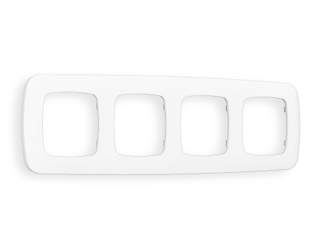 Рамка OMEGA Ecta (Белый матовый) 4-ая OF140124