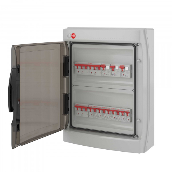 DKC Щиток настен. с дверцей, 24(2х12)  мод., IP 65