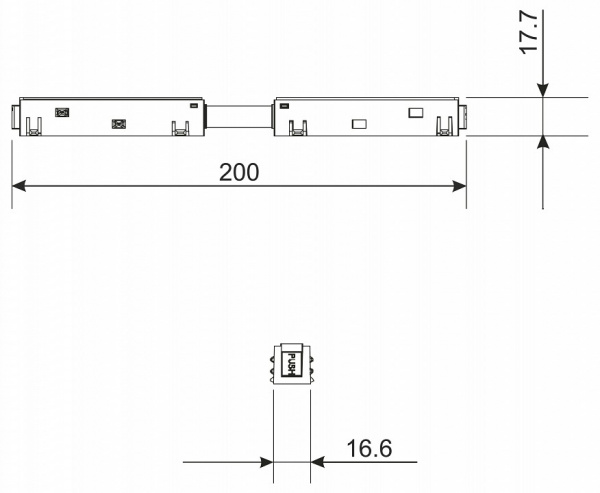 Прямой коннектор и планка 1 шт Slim Magnetic 85096/00 Elektrostandard Slim Magnetic a057211