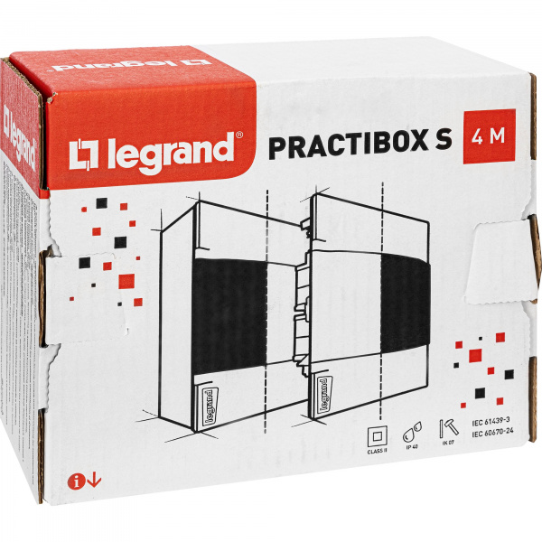Legrand Practibox S Пластиковый щиток Навесной 1X4 Белая дверь