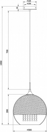 Подвесной светильник P140-PL-170-1-G Maytoni Fermi