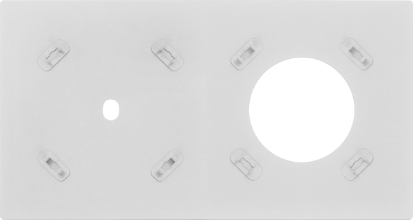 Donel Рамка двойная на 1 тумблер + розетка, тип C/D, белый, серия N96 Superfine, DTFLA210WH