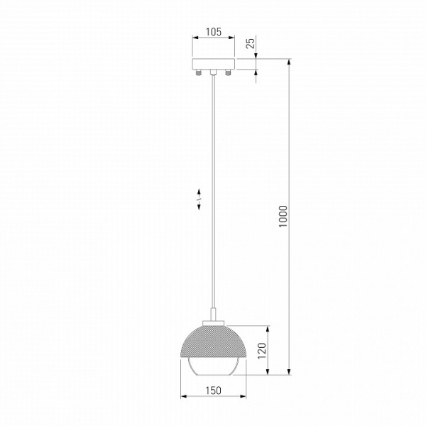 Подвесной светильник 50106/1 античная бронза / черный Eurosvet Nocciola
