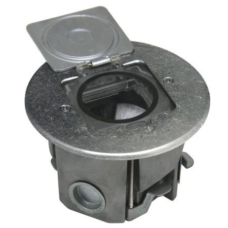 Лючок Surface 2 мод. (1 мод. 45х45 мм.), круглый, оцинкованная сталь, IP44, (с уст. набором)