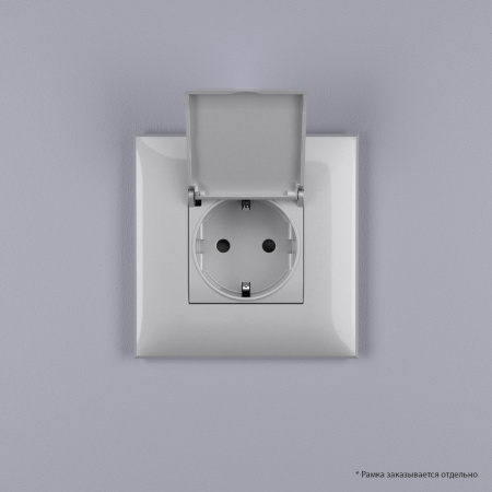 DKC Avanti Закаленная сталь Розетка с крышкой 2P+E со шторками