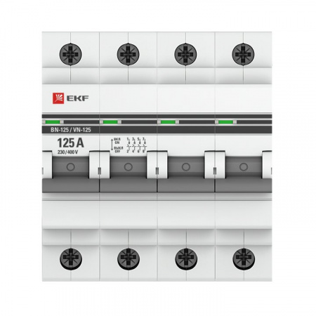 EKF PROxima Выключатель нагрузки 4P 125А ВН-125