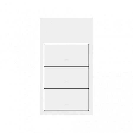 Simon 100 Белый матовый  Кит 2 поста, фронт. 1 рамка вертикальная + 3 клавиши выключателей