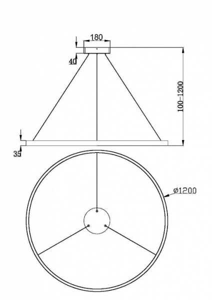 Подвесной светильник Modern MOD058PL-L65W3K Maytoni Rim