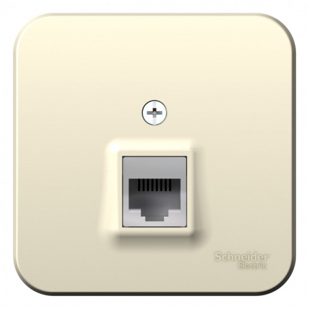 SE Blanca наруж Молочная Розетка компьютерная RJ45, кат.5E, изолир. пластина