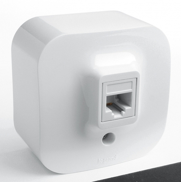 Legrand Quteo Белый Розетка RJ11