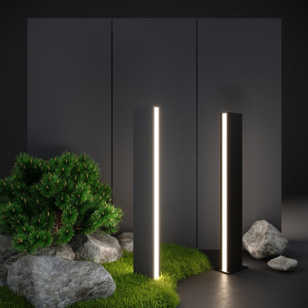 Ландшафтный светодиодный светильник Flat IP54 1538 TECHNO LED серый Elektrostandard Flat a053317