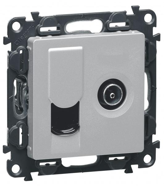 Legrand Valena LIFE Алюм Накладка розетки TV-RJ45