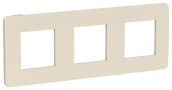 SE Unica Studio Бежевая/Бежевая Рамка 3-ная