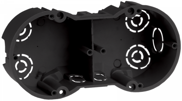 IEK Коробка КМ40007 установочная 2х местная для твердых стен 141x70x45 (с саморезами)